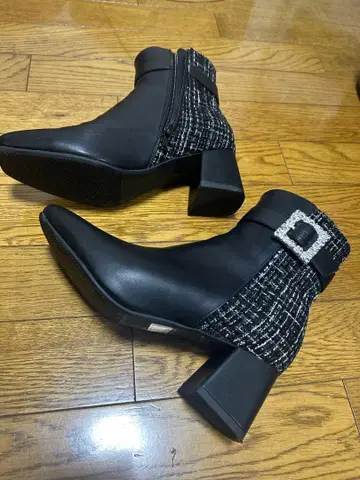 ORientalTRaffic 비쥬 모티브 절개 힐 부츠 엘레강트 부츠