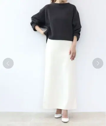 DRESSLAVE 부클 스트레치 롱 펜슬 스커트