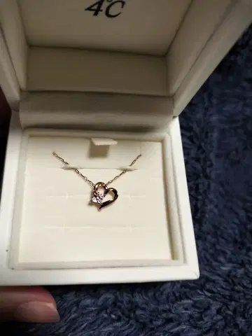 4C 하트형 골드 목걸이 크리스마스 한정판 선물