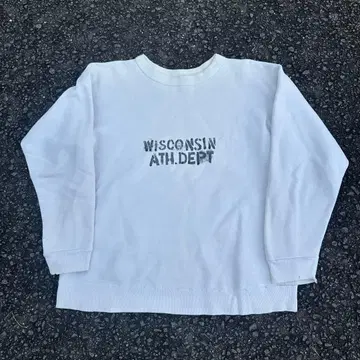 60s WISCONSIN 빈티지 맨투맨 화이트 챔피언 프린트