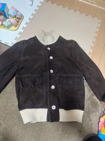 Cinquanta 46 블루종 스웨이드 가죽