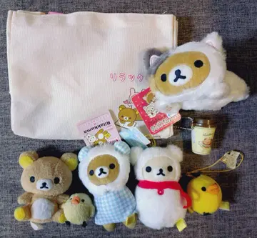 리락쿠마 코리락쿠마 키이로이토리 봉제 인형 마스코트 7개 세트 2