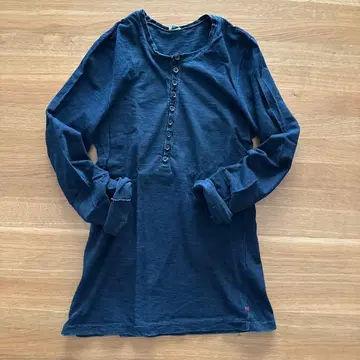 45rpm 먹물 인디고 헨리넥 티셔츠 사이즈 1