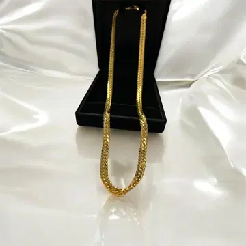 750 각인 골드 뜨개질 목걸이 50cm