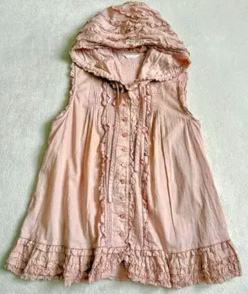 PINKHOUSE 피코 프릴 슬리브리스 새상품급