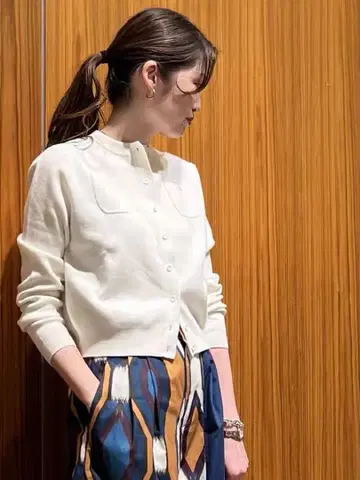 [ 시착만 한 상품 ] CABaN 코튼 캐시미어 크루넥 가디건