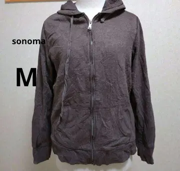 sonoma 브라운 후드 부착 후드티 M