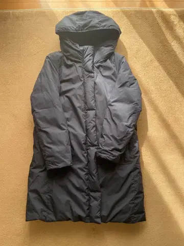 무인양품 네이비 후드 부착 롱 다운 자켓 M 사이즈