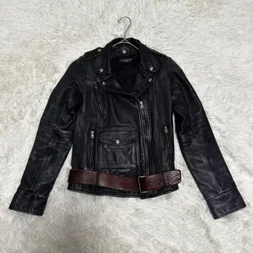골든구스 더블 라이더 자켓 소가죽 가죽 천연 가죽 블랙 컬러 XS