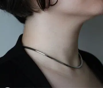 WAVE 초커 금속제 심플한 디자인