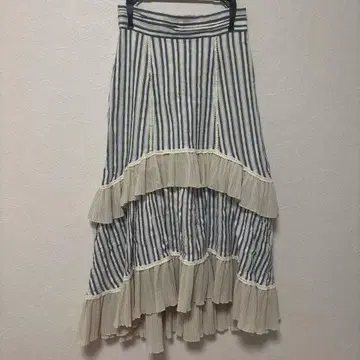 snidel 코튼 레이스 이레헴 스커트 0 스트라이프