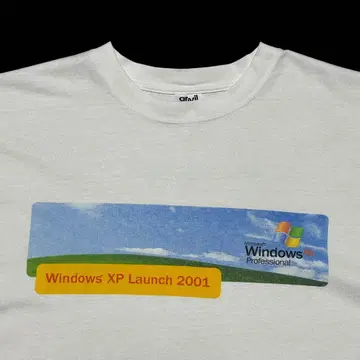 레어 Microsoft Windows XP 2001 T셔츠 ROSE 착용
