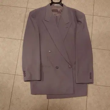 연보라 더블 브레스트 정장 자켓 M