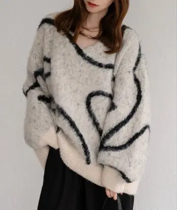 raffime V넥 뉴앙스 니트