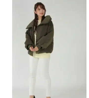 Sdv 소매 리브 다운 자켓 / 이카 여성용 (ikka) 올리브 카키