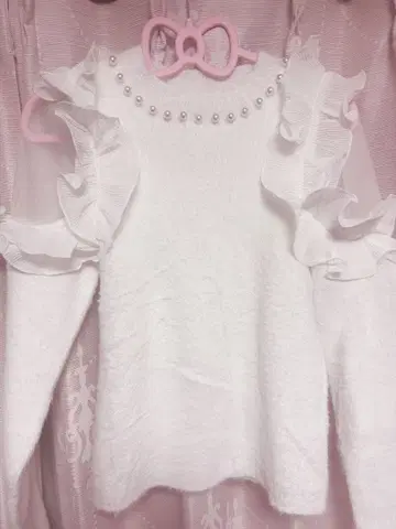 evelyn 샤기 프릴 니트