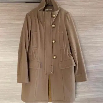 보나페티 스탠드 카라 울 코트 베이지 38