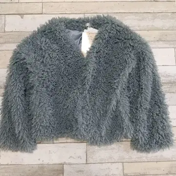 시마무라 푸들 퍼 자켓 애쉬 블루 L