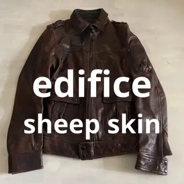 레어 edifice sheep skin leather jacket