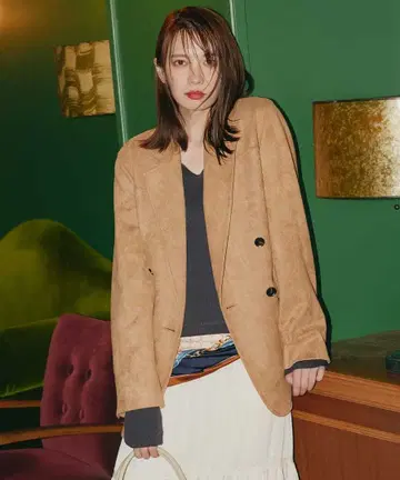 COCODEAL 오버 사이즈 자켓 카멜