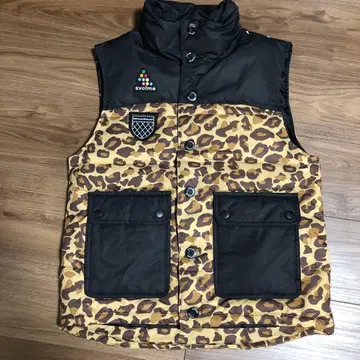 svolme 레오파드 무늬 다운 베스트 사이즈 S
