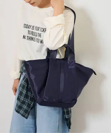 JOURNAL STANDARD relume 나일론 토트백 네이비