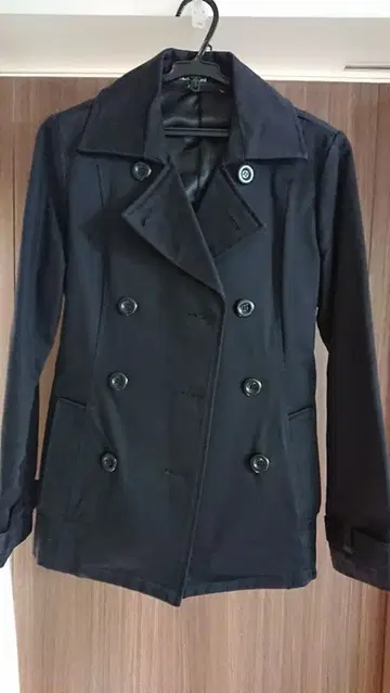 [ 새상품급 ] GLAM 2nd 블랙 피코트 M 사이즈 더블 브레스트