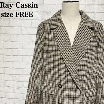 Ray Cassin 글렌체크 더블 자켓 F 오버 사이즈
