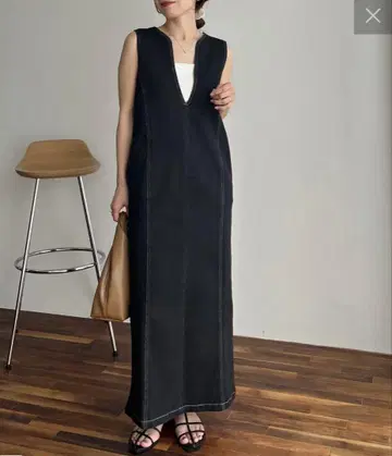 CAPRICIEUX LE'MAGE I라인 데님 원피스