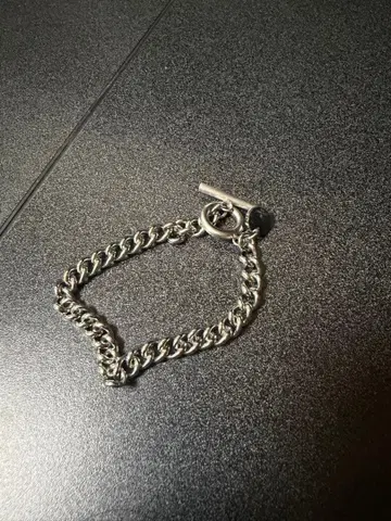 실버 체인 팔찌 토글식