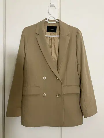 베이지 더블 브레스트 자켓 M