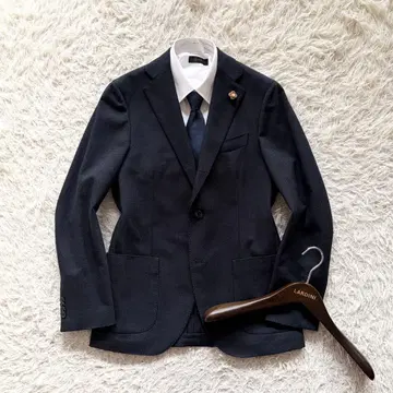 [ 새상품급 ] LARDINI 네이비 울 자켓 부토니에르 사이즈 44