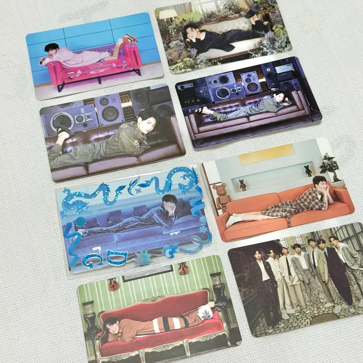 BTS lying down broadcast photocard 7-piece set | Bunjang Global