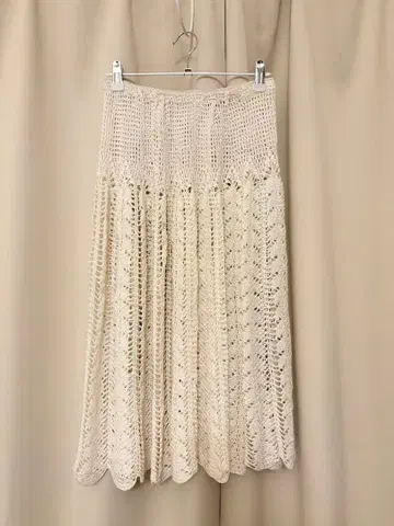 vintage 시스루 니트 롱 스커트