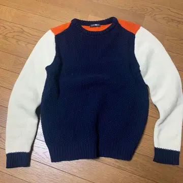 CASH CA 컬러 블록 니트 스웨터