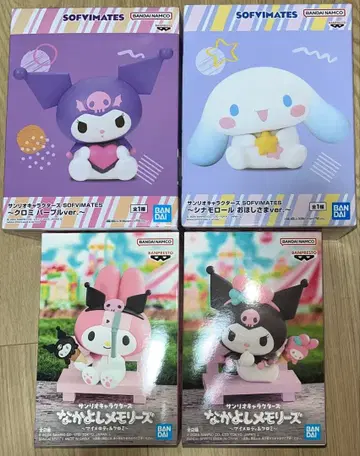 산리오 캐릭터즈 쿠로미 마이멜로디 시나몬 롤 피규어