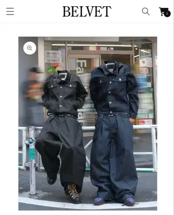 BELVET 클래식 릿지드 턱 팬츠 블랙