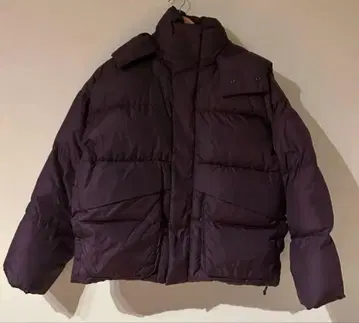 JOURNAL STANDARD 다크 퍼플 다운 자켓 후드 부착