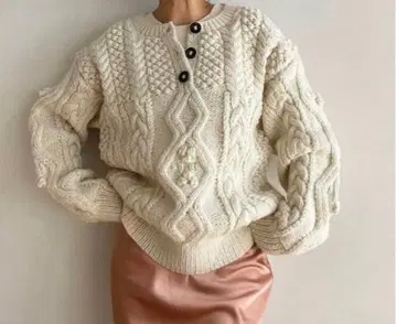 [시루무린] 네팔 케이블 헨리 니트