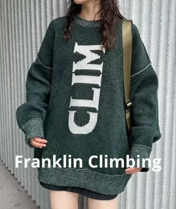 프랭클린 클라이밍 CLIM 로고 니트 세일 새상품 니트