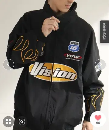 Vision 프레임 디자인 자켓 L 블랙