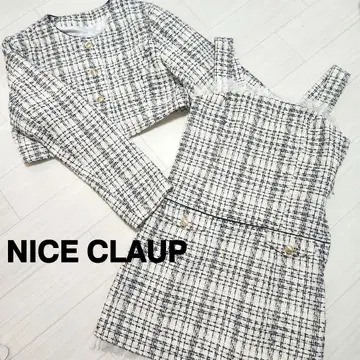 NICE CLAUP 트위드 자켓 원피스 자켓 셋업