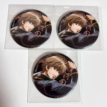 은혼 오키타 소고 캐릭터 팝업 스토어 반격의 누에 캔뱃지 3개 세트