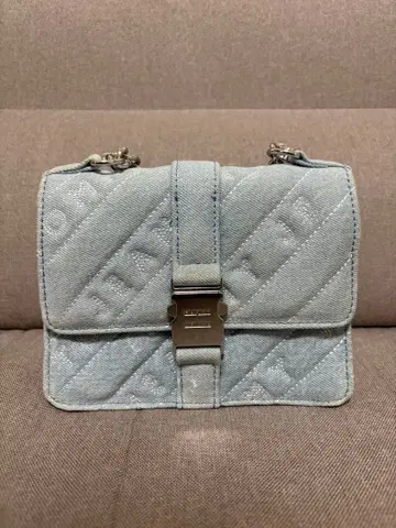 TOMMY 데님 퀼팅 숄더백