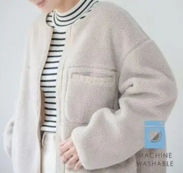 LEPSIM [세탁 가능] 노카라 보아 자켓 그레이지