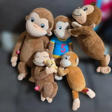 호기심 많은 조지 봉제 인형 5개 세트