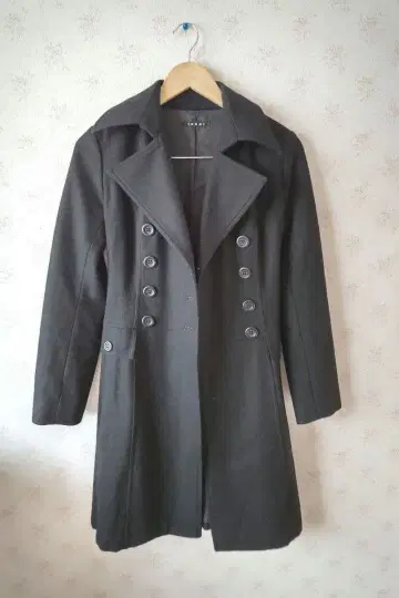 INGNI 잉그 더블 브레스트 울 혼방 벨트 P 코트 블랙 M