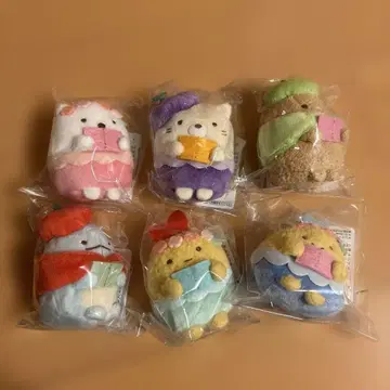 스미코구라시 테노리 봉제 인형 검정 북카페 6개 세트