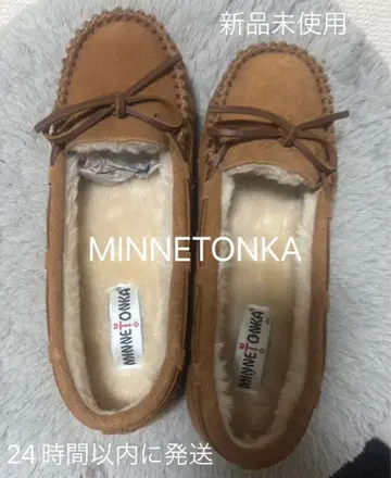 MINNETONKA 퍼 모카신 슈즈 Cinnamon 9M(26cm)