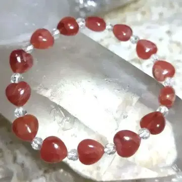 [ 파워스톤 ] 잉카 로즈와 펄바티 수정의 하트형 팔찌